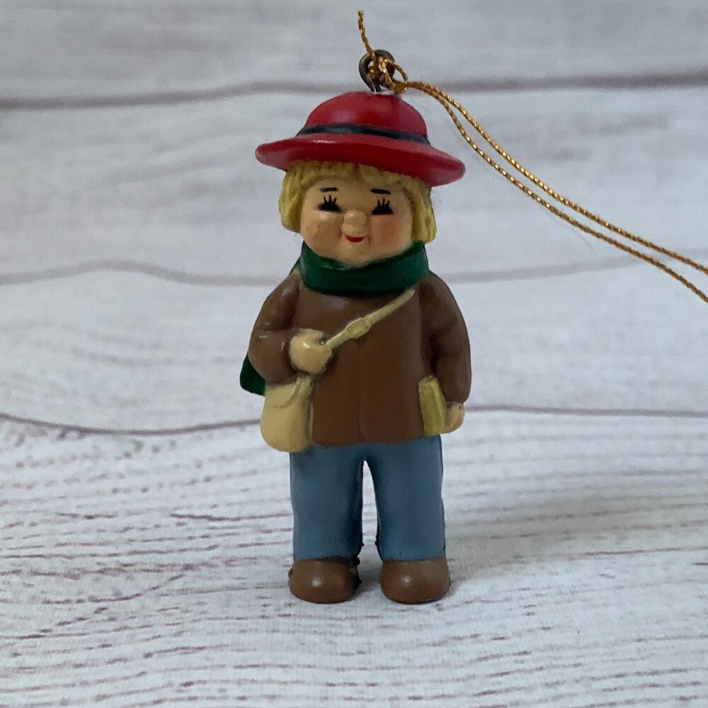 Vintage Bradford Boy with Bag Christmas Tree Ornament